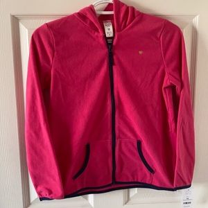 Carter’s pink fleece hooded zip up